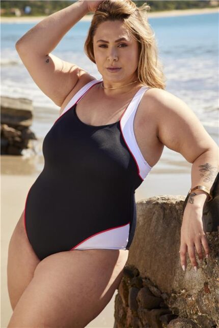 Maio Plus Size Costas Nadador