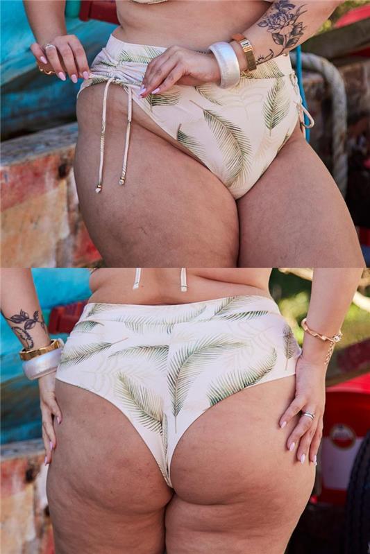 Calcinha Plus Size Fio Com Roletes Nas Laterais