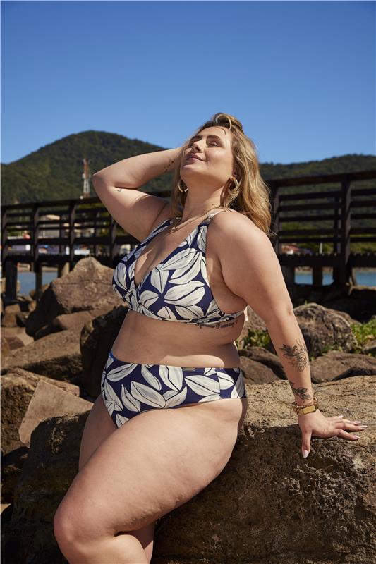 Biquíni Plus Size Cortinão Detalhe Em Argolas Calcinha Fio Comfort